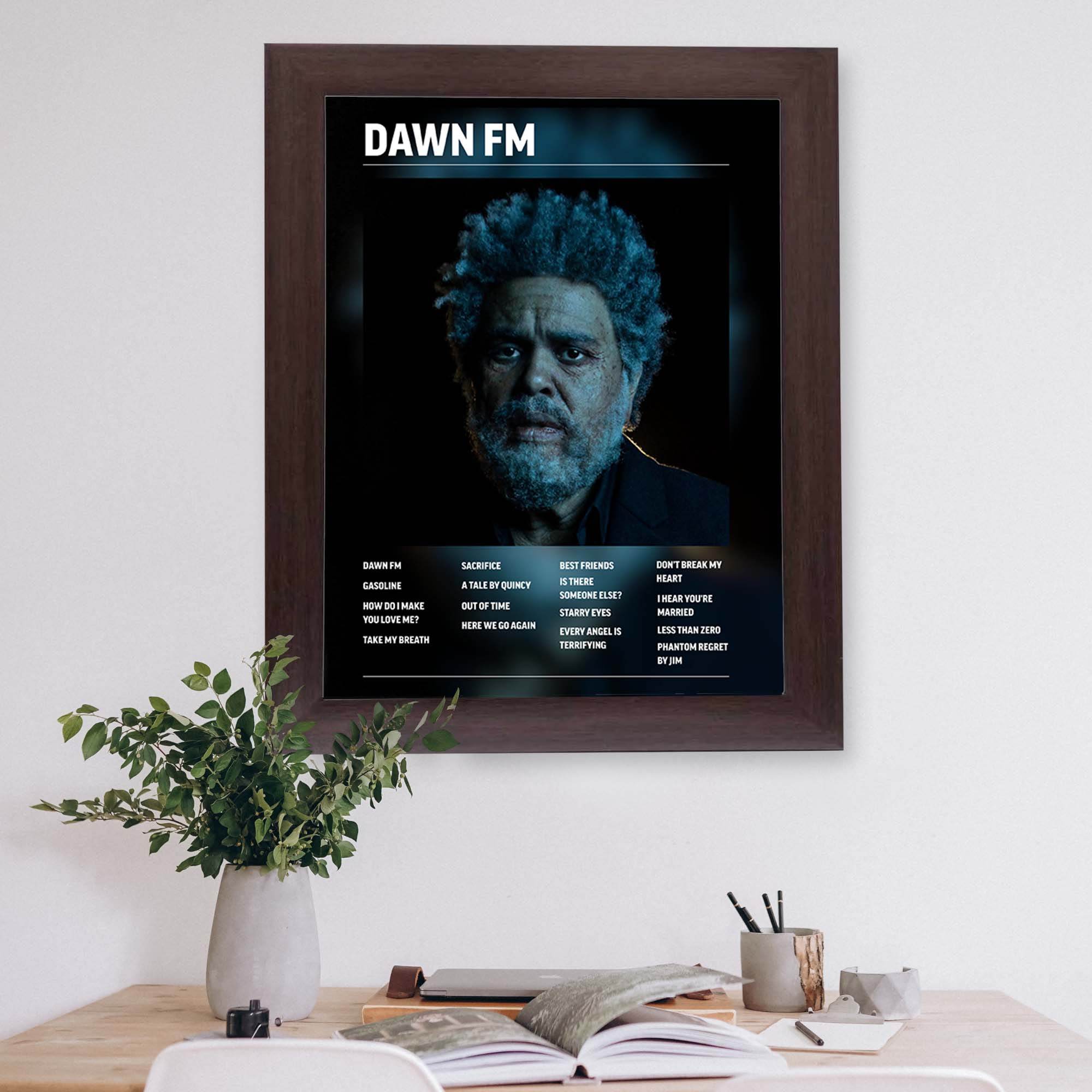 InkFlow Dawn FM Music Poster - Iconic Pop Art Print for Music Lovers, Inspirational Wall Decor for Home, Office, and Music Enthusiasts - 11x14 Unframed Canvas Wall Art - Infinity Beyond Crafts