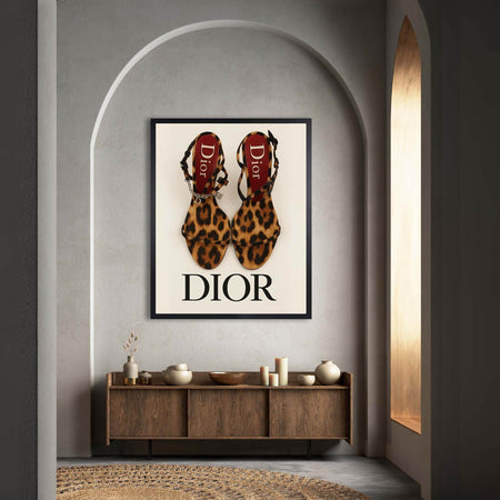 InkFlow Luxury Vintage Cheetah Heels Wall Art Poster - Elegant Fashion Artwork for Home, Living Room, or Bedroom Décor - 8x10 Unframed Wall Art - Infinity Beyond Crafts