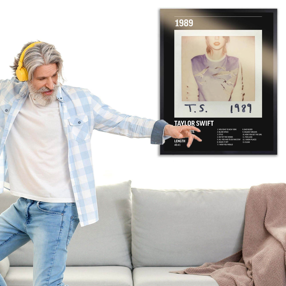 InkFlow 1989 Album Poster - Classic Music Art Print, Stylish Wall Decor for Home or Office, Vibrant & Elegant Artwork for Music Lovers - 8x10 Unframed Canvas Wall Art - Infinity Beyond Crafts