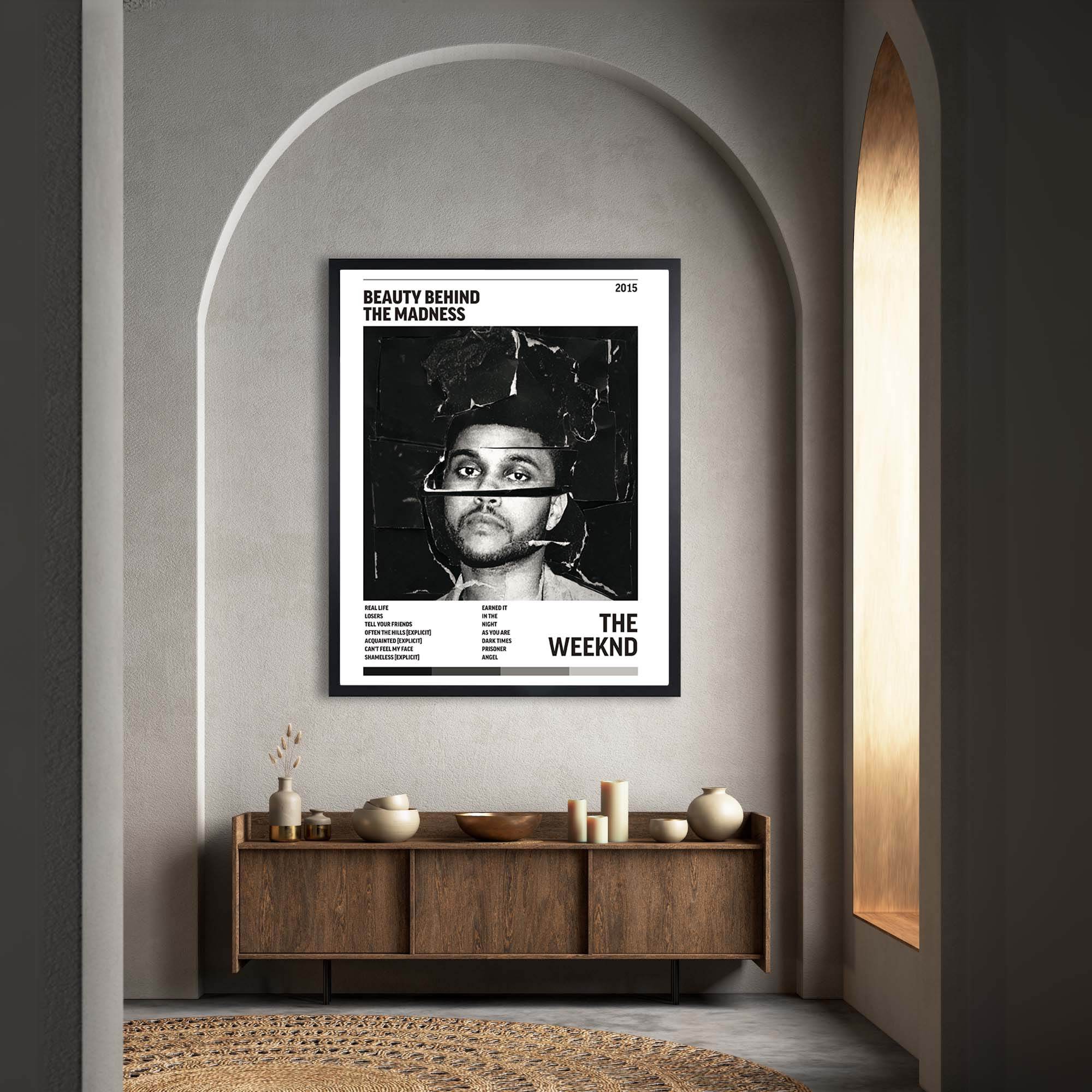 InkFlow Beauty Behind the Madness Music Poster - Iconic Pop Art Print for Music Lovers, Inspirational Wall Decor for Home, Office, and Music Enthusiasts - 8x10 Unframed Canvas Wall Art - Infinity Beyond Crafts