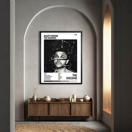 InkFlow Beauty Behind the Madness Music Poster - Iconic Pop Art Print for Music Lovers, Inspirational Wall Decor for Home, Office, and Music Enthusiasts - 8x10 Unframed Canvas Wall Art - Infinity Beyond Crafts