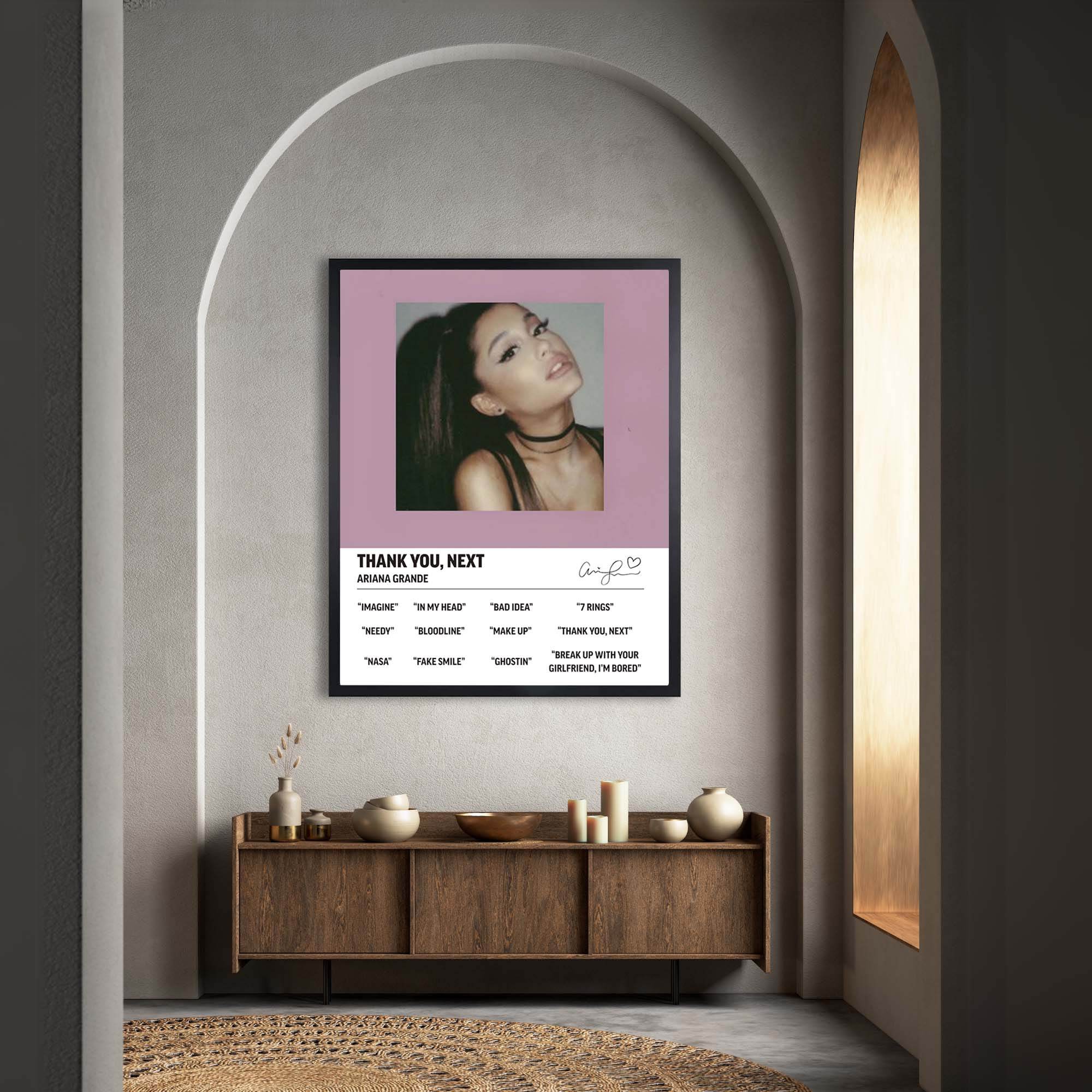 InkFlow Thank U, Next Music Poster - Art Print for Fans, Wall Décor for Home, Studio, or Office, Inspirational Artwork for Modern Spaces - 8x10 Unframed Canvas Wall Art - Infinity Beyond Crafts