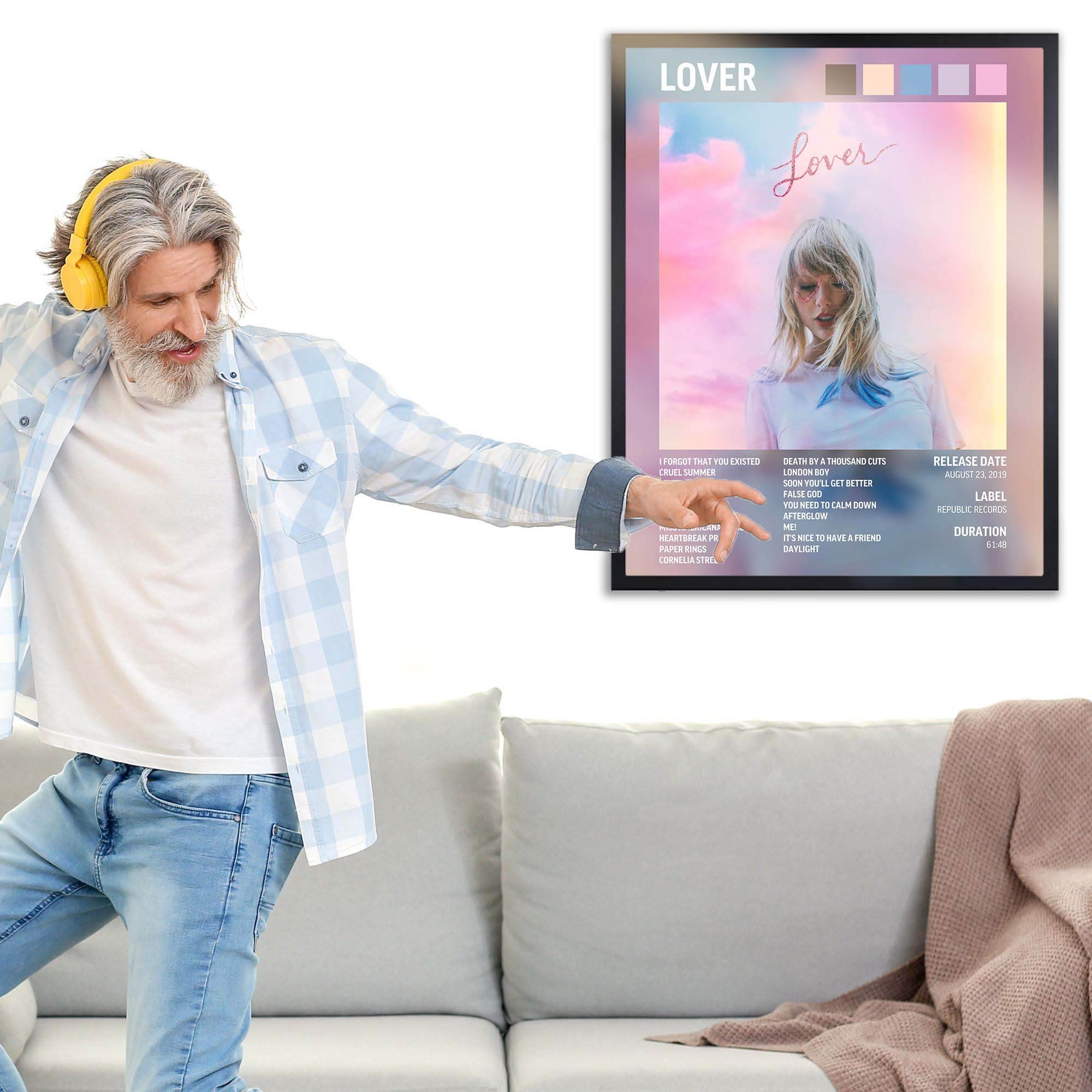 InkFlow Lover Album Poster - Vibrant Music Art Print, Stylish Wall Decor for Home or Office, Perfect Gift for Fans of Pop Music, Elegant Artwork for Music Lovers - 11x14 Unframed Canvas Wall Art - Infinity Beyond Crafts