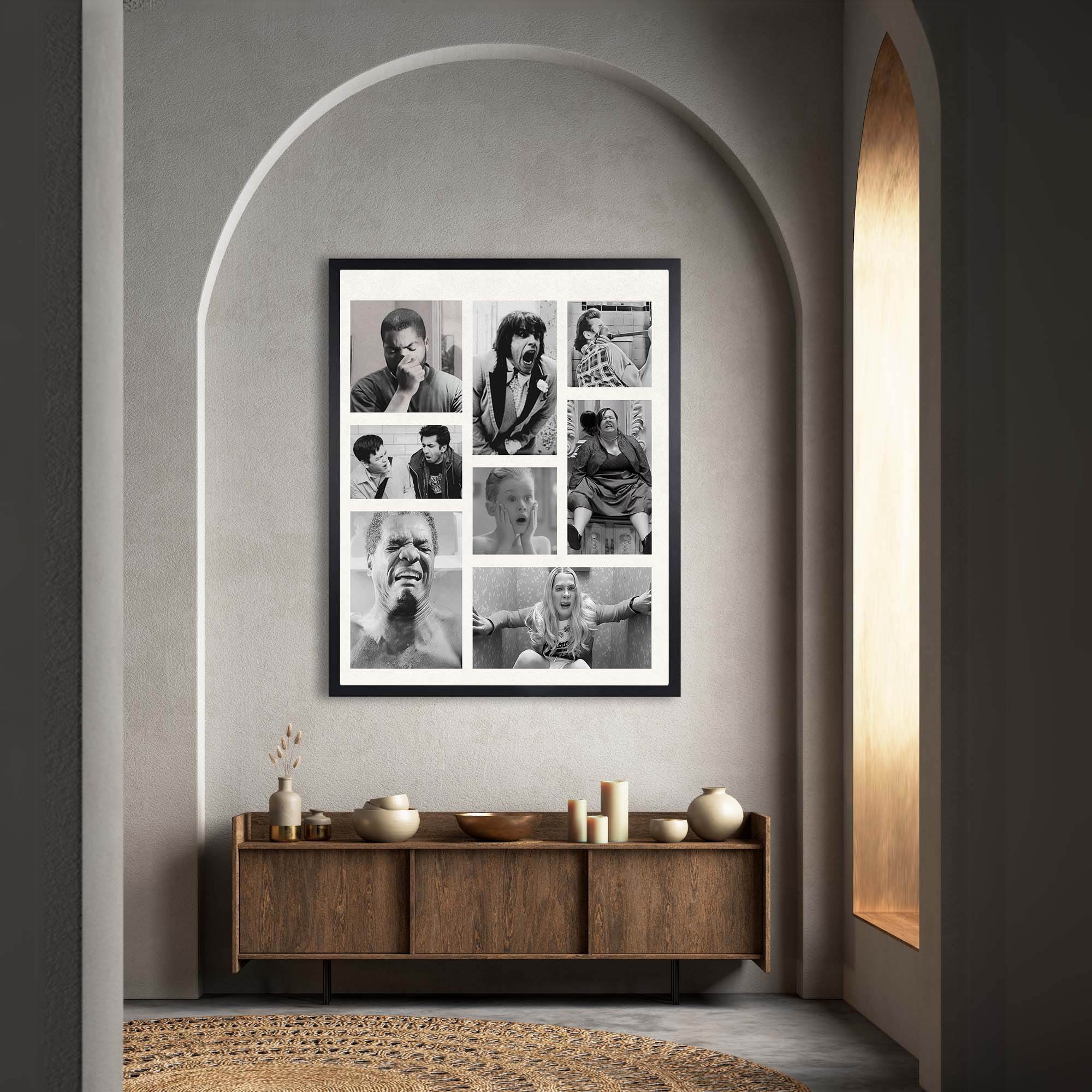 InkFlow Funny Bathroom Decor - Humorous Wall Art for Restroom, Quirky and Playful Bathroom Prints, Unique and Fun Wall Art for Home or Office - 8x10 Unframed Wall Art - Infinity Beyond Crafts