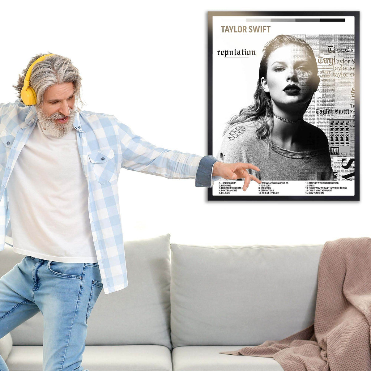 InkFlow Classic Music Album Poster - Classic Music Art Print, Stylish Wall Decor for Home or Office, Elegant Artwork for Music Lovers - 11x14 Unframed Canvas Wall Art - Infinity Beyond Crafts