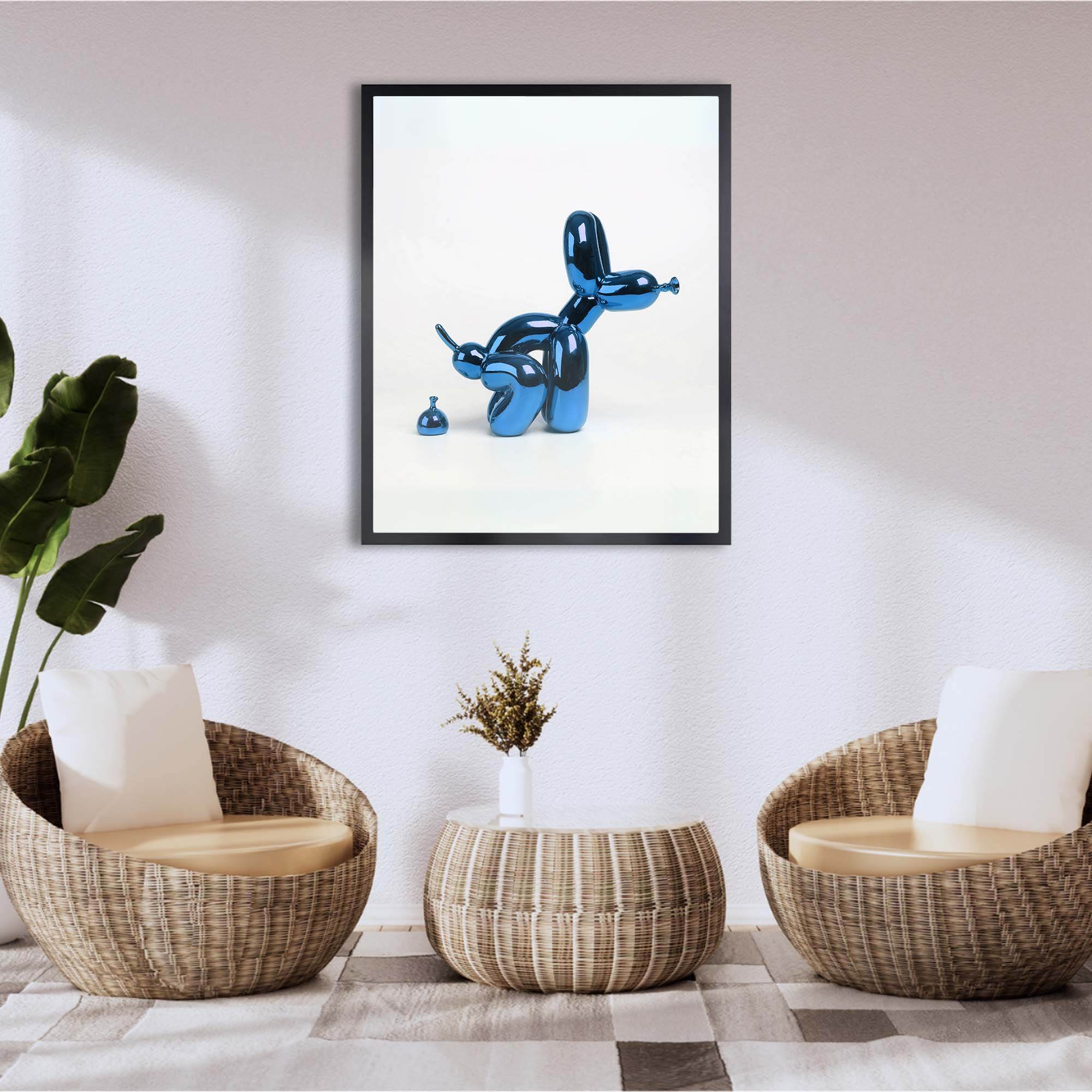 InkFlow Balloon Dog Pooping Poster - Bold and Funny Pop Art Animal Wall Art for Bedroom, Living Room or Office - Unique Quirky Gift for Dog & Art Fans - 8x10 Unframed Canvas Wall Art - Infinity Beyond Crafts