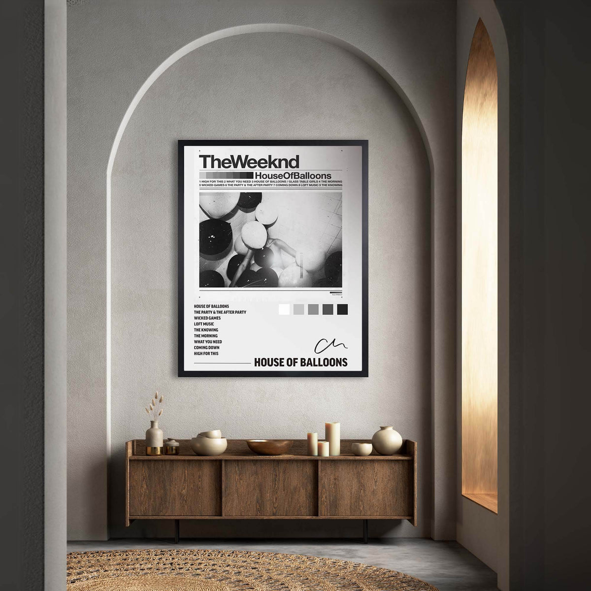 InkFlow House of Balloons Music Poster - Iconic Pop Art Print for Music Lovers, Inspirational Wall Decor for Home, Office, and Music Enthusiasts - Unframed Canvas Wall Art - Infinity Beyond Crafts