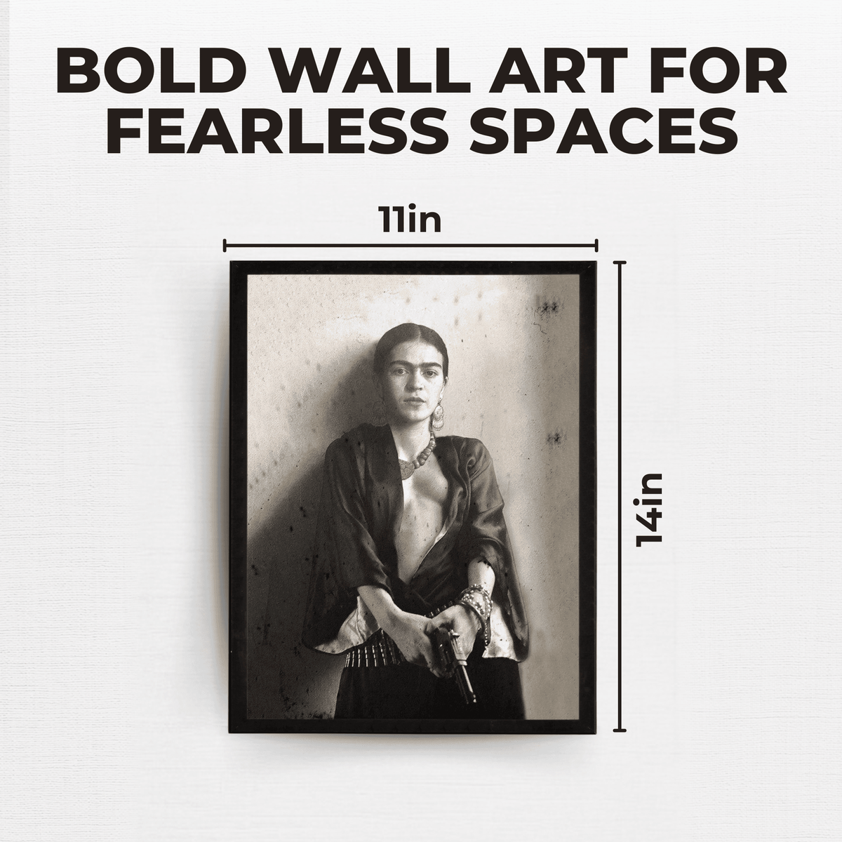 InkFlow Vintage Mexican Painter Self Portrait Poster - Retro Photography Art - Wall Art for Living Room, Bedroom, Office - Gift for Him & Her - 8x10 UNFRAMED Wall Art - Infinity Beyond Crafts