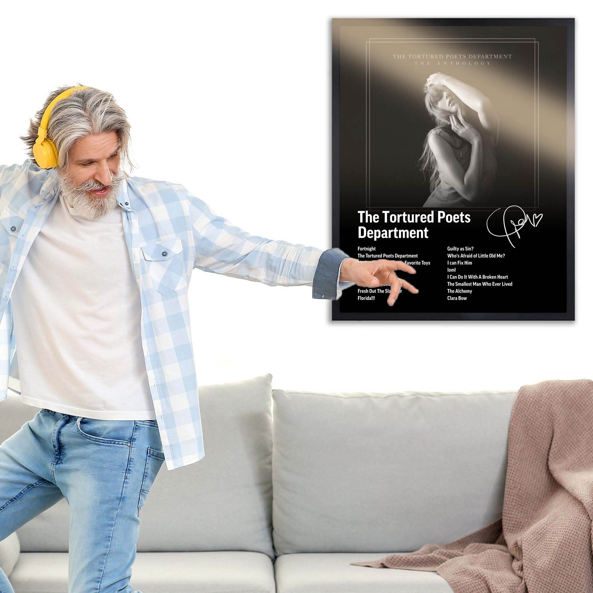 InkFlow The Poets Album Art Poster - Aesthetic Music Poster for Bedroom, Living Room, Office Decor - Modern Artwork for Music Lovers - 8x10 Unframed Canvas Wall Art - Infinity Beyond Crafts