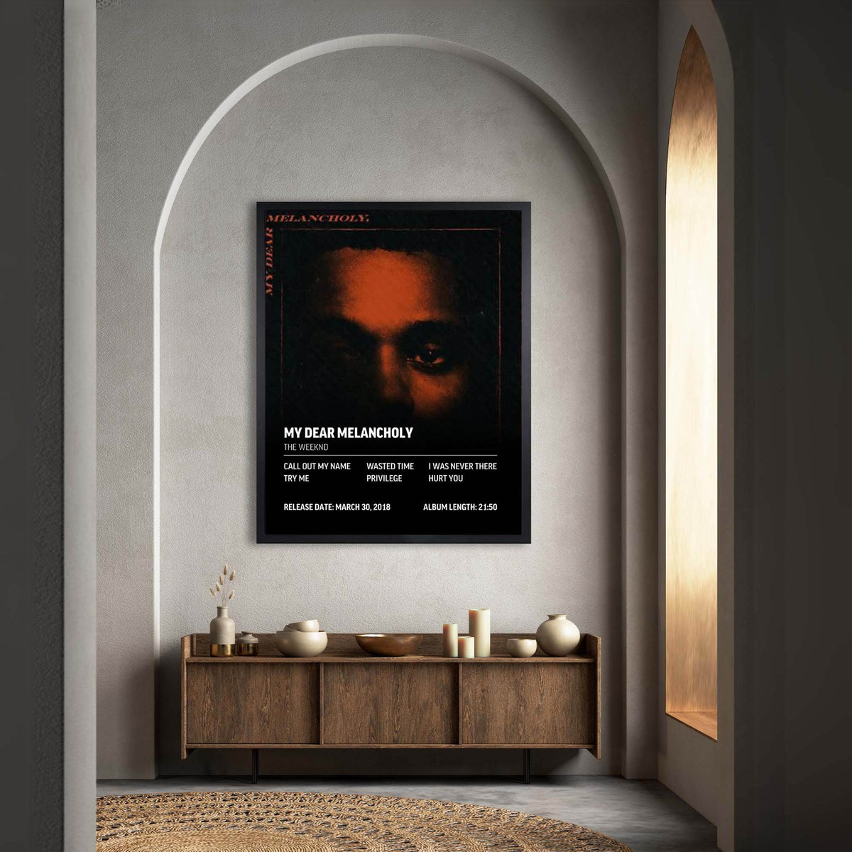 InkFlow My Dear Melancholy Music Poster - Iconic Pop Art Print for Music Lovers, Inspirational Wall Decor for Home, Office, and Music Enthusiasts - 8x10 Unframed Canvas Wall Art - Infinity Beyond Crafts