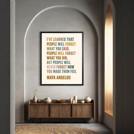 InkFlow Maya Angelou Inspirational Quote Wall Art - Motivational Print Poster for Home Décor, Living Rooms, Bedrooms, and Uplifting Spaces - 8x10 Unframed Wall Art - Infinity Beyond Crafts