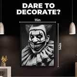 InkFlow Vintage Scary Clown Poster - Retro Circus Print - Halloween Art - Freak Show Art - Gift for Men & Women - Gothic Wall Decor for Bedroom, Living Room or Office - 8x10 UNFRAMED Wall Art - Infinity Beyond Crafts