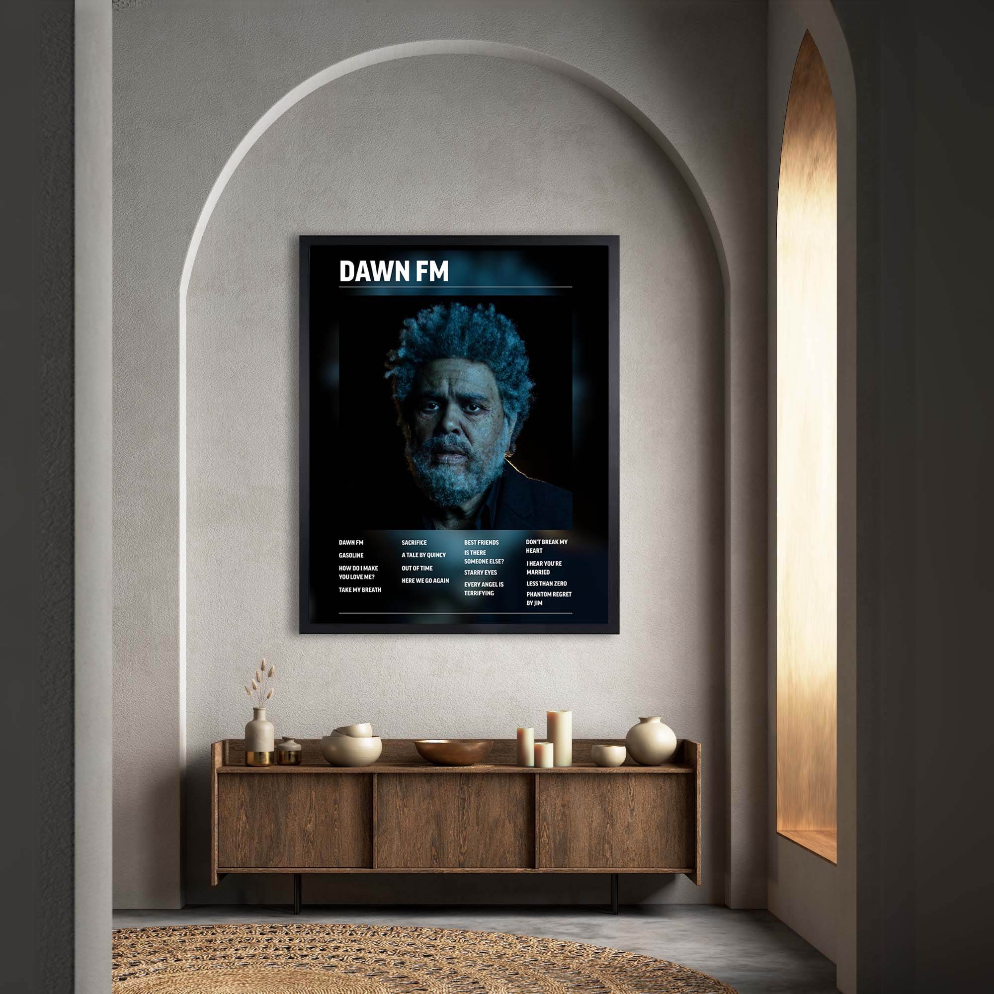 InkFlow Dawn FM Music Poster - Iconic Pop Art Print for Music Lovers, Inspirational Wall Decor for Home, Office, and Music Enthusiasts - 11x14 Unframed Canvas Wall Art - Infinity Beyond Crafts