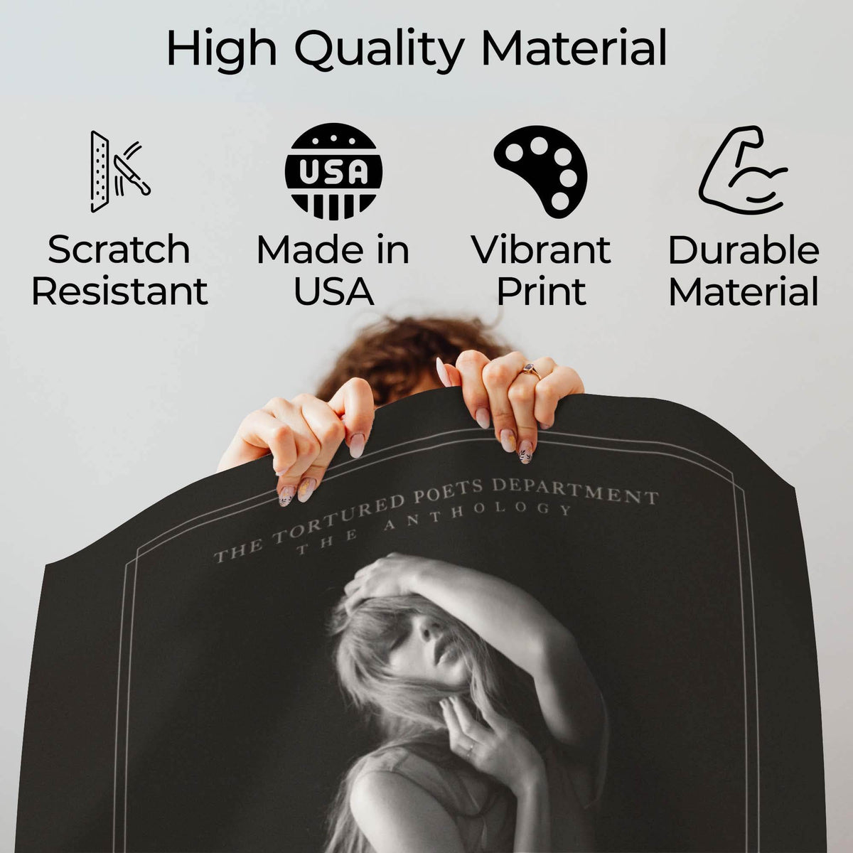 InkFlow The Poets Album Art Poster - Aesthetic Music Poster for Bedroom, Living Room, Office Decor - Modern Artwork for Music Lovers - 8x10 Unframed Canvas Wall Art - Infinity Beyond Crafts