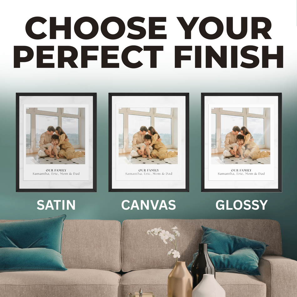 Family Name Print | Custom Portrait Photo Wall Art