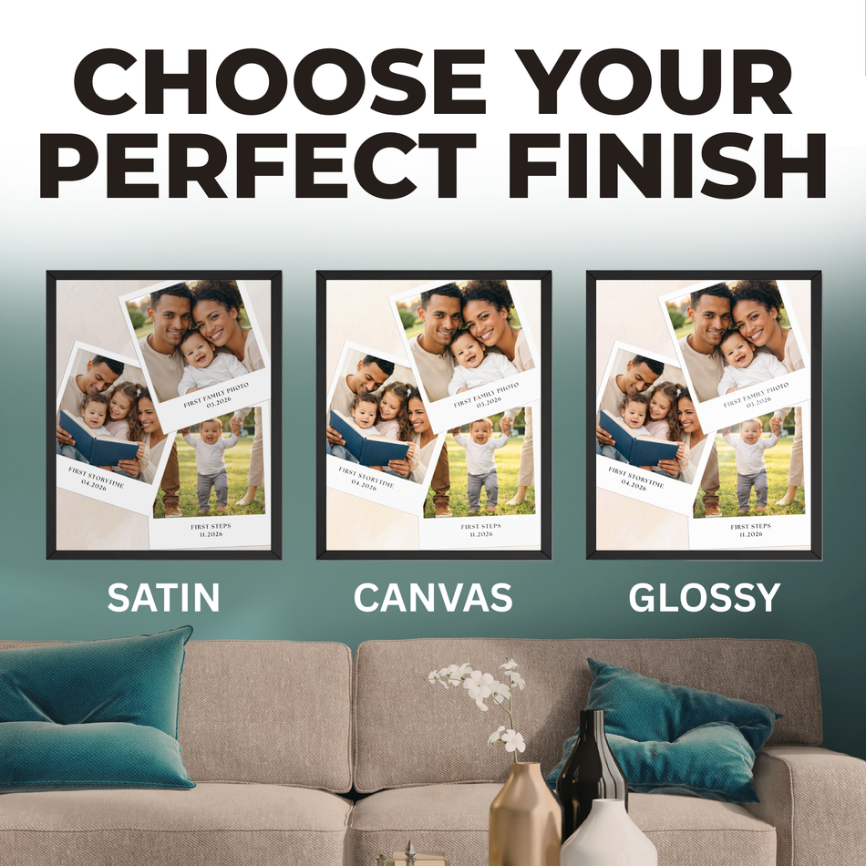 Family Memory Print | Custom Polaroid Photo Collage Wall Art