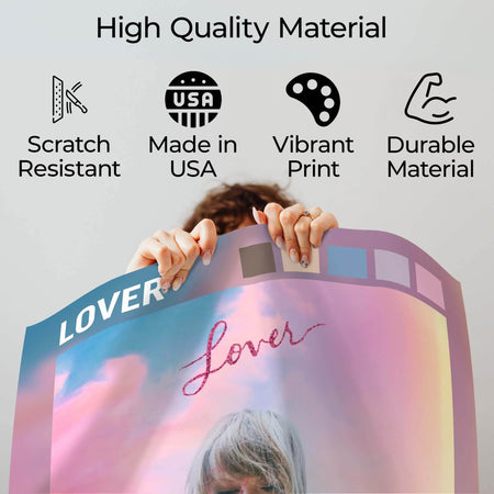 InkFlow Lover Album Poster - Vibrant Music Art Print, Stylish Wall Decor for Home or Office, Perfect Gift for Fans of Pop Music, Elegant Artwork for Music Lovers - 11x14 Unframed Canvas Wall Art - Infinity Beyond Crafts