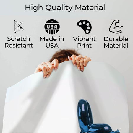 InkFlow Balloon Dog Pooping Poster - Bold and Funny Pop Art Animal Wall Art for Bedroom, Living Room or Office - Unique Quirky Gift for Dog & Art Fans - 8x10 Unframed Canvas Wall Art - Infinity Beyond Crafts