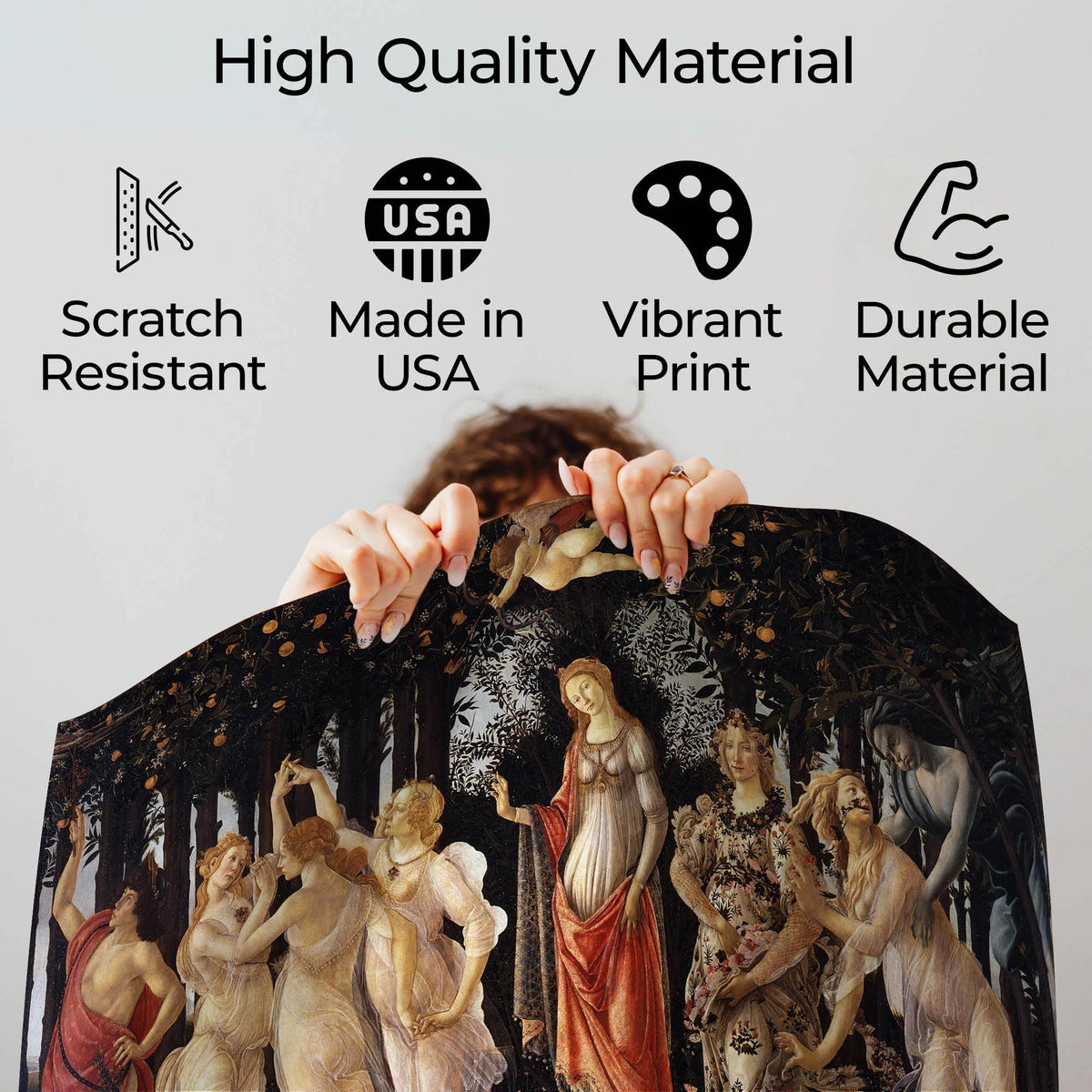 InkFlow Primavera Poster - Sandro Botticelli Famous People Art Fine Art Print for Home, Office, Bedroom, or Living Room Décor - Classic Renaissance Artwork - 8x10 Unframed Canvas Wall Art - Infinity Beyond Crafts