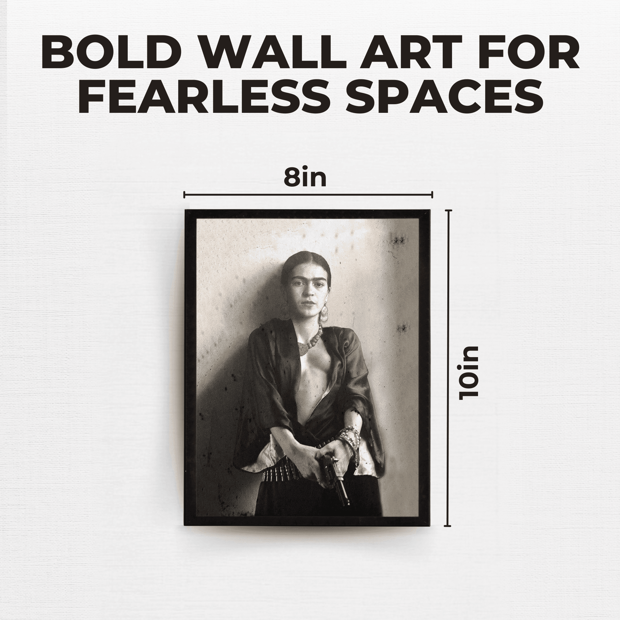 InkFlow Vintage Mexican Painter Self Portrait Poster - Retro Photography Art - Wall Art for Living Room, Bedroom, Office - Gift for Him & Her - 8x10 UNFRAMED Wall Art - Infinity Beyond Crafts