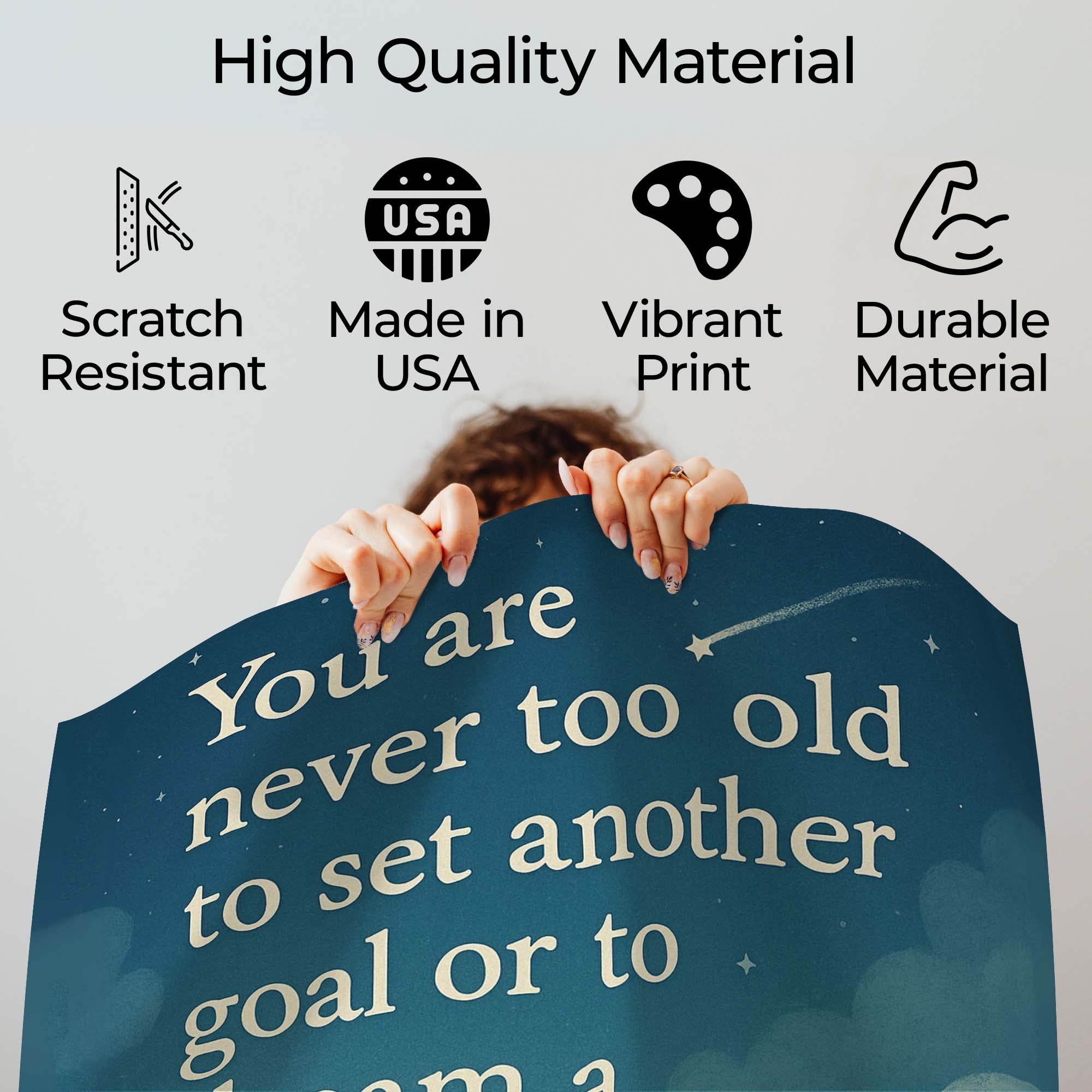 InkFlow C.S. Lewis Inspirational Quote Poster - Motivational Wall Art for Home, Office, Bedroom, Living Room Décor - Thought-Provoking Statement Piece - 8x10 Unframed Canvas Wall Art - Infinity Beyond Crafts