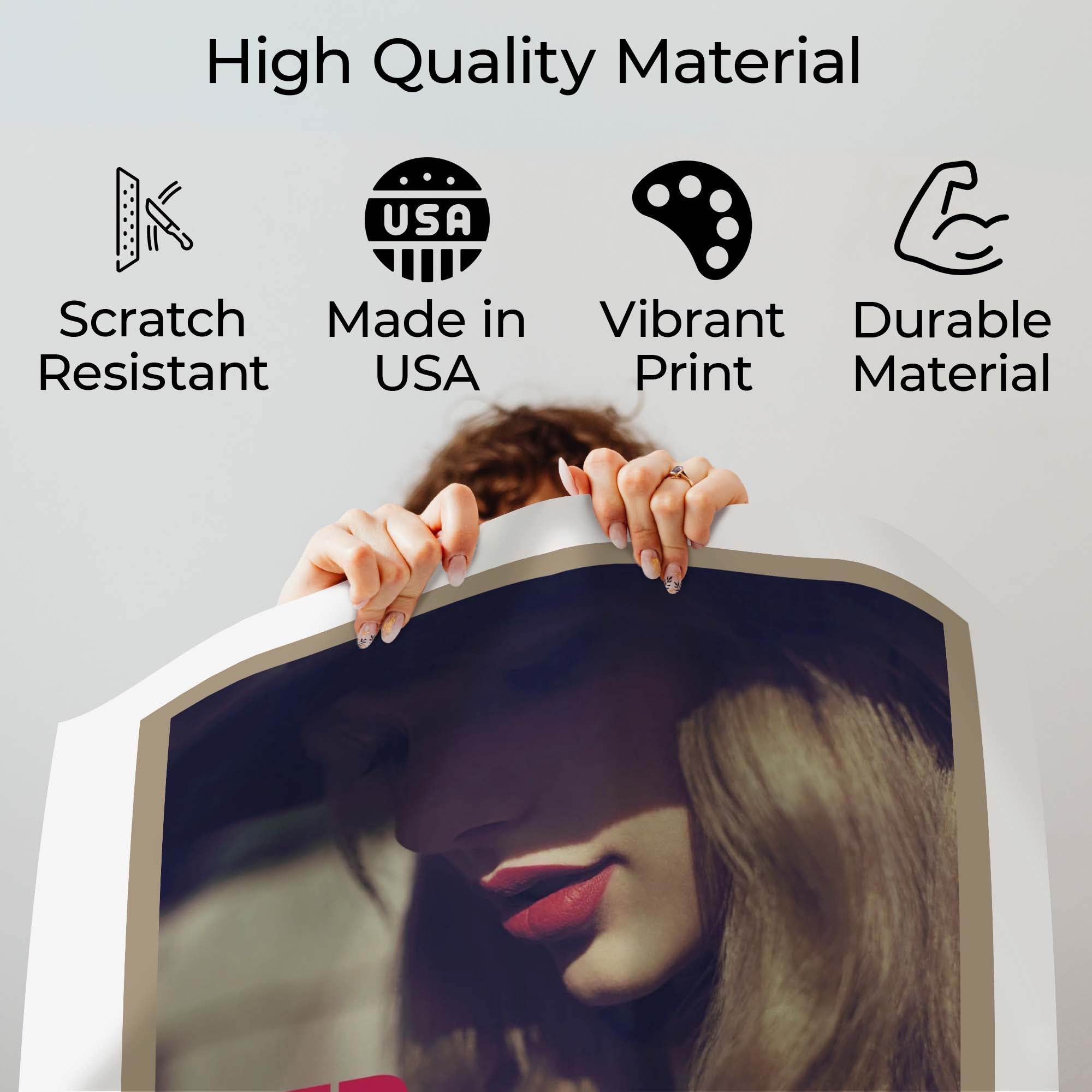 InkFlow Red Album Poster - Vibrant Music Art Print, Stylish Wall Decor for Home or Office, Perfect Gift for Fans of Pop and Country Music - 11x14 Unframed Canvas Wall Art - Infinity Beyond Crafts