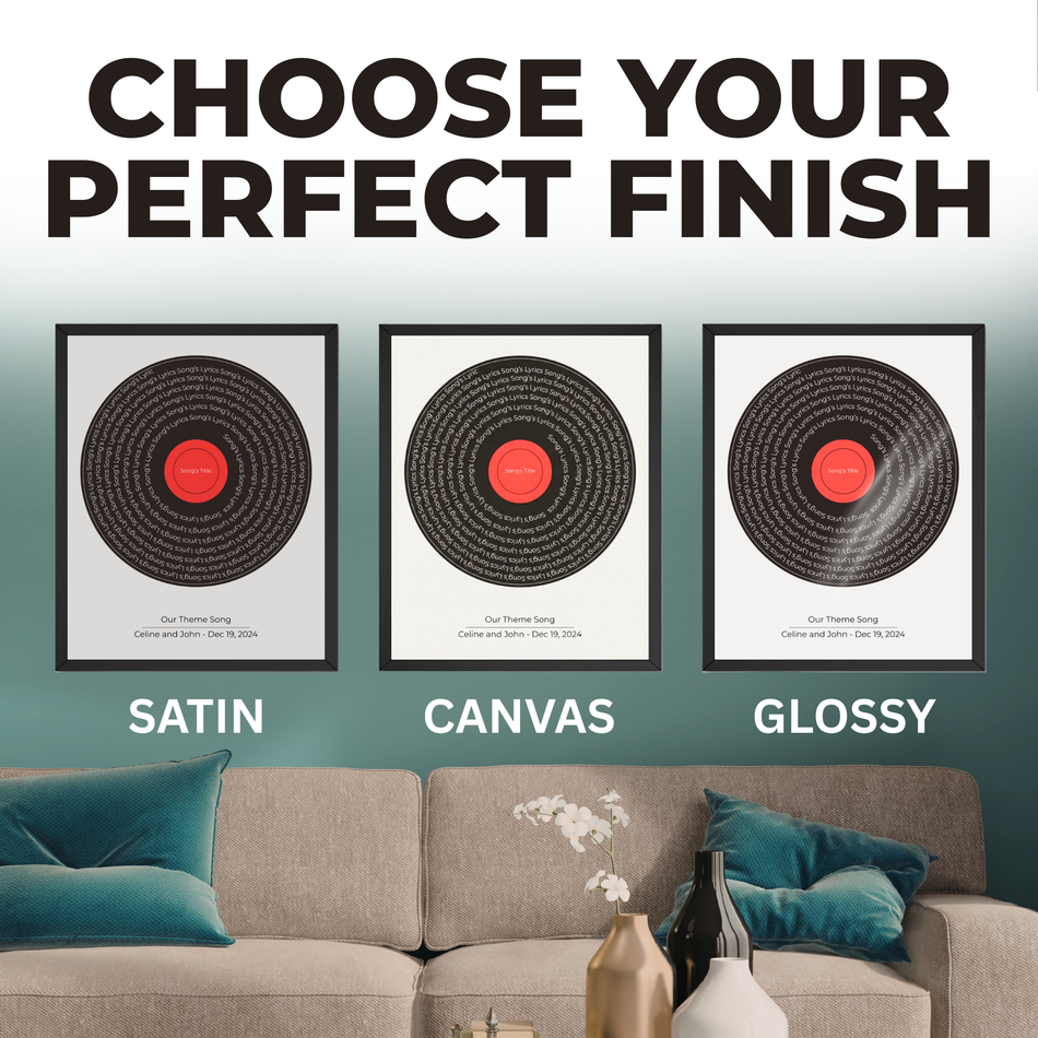 Personalized Theme Song Print | Custom Vinyl Lyrics Wall Art
