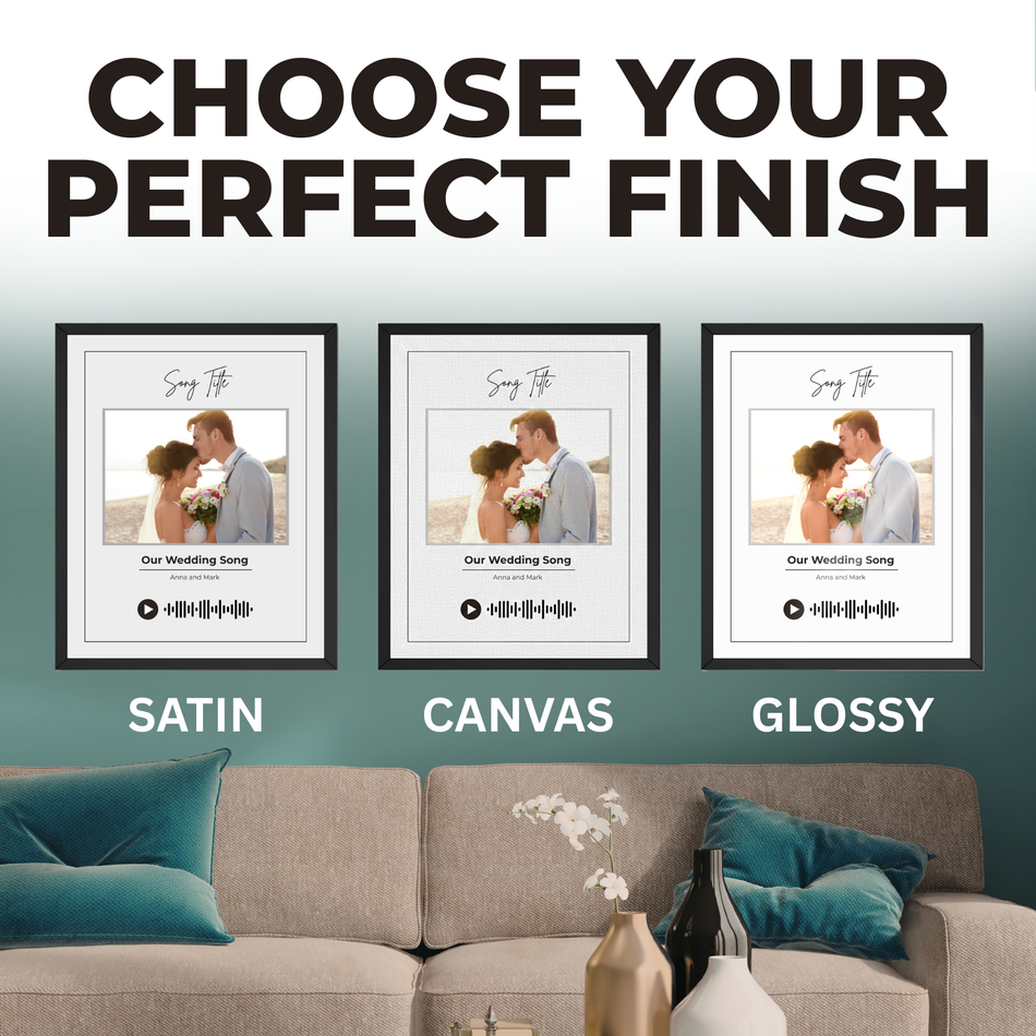 Personalized Our Wedding Song Print | Custom Music Waveform Wall Art