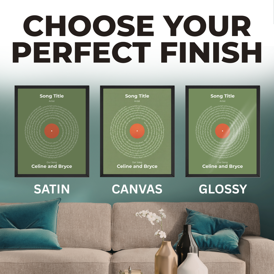 Personalized Song Lyrics Print | Custom Contemporary Music Wall Art