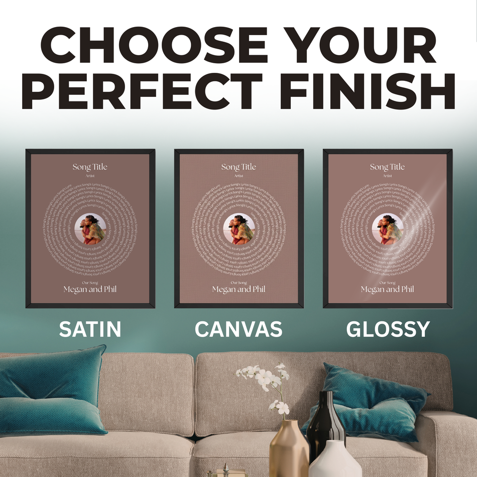 Personalized Favorite Song Print | Custom Photo Vinyl Record Wall Art