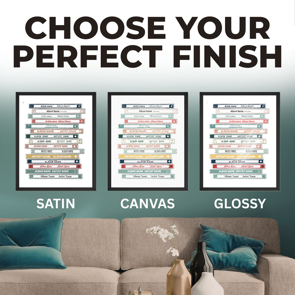 Personalized Music Collection Print - Custom Artist Album Poster