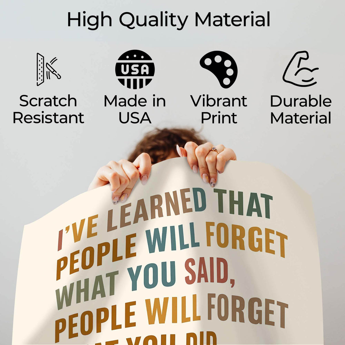 InkFlow Maya Angelou Inspirational Quote Wall Art - Motivational Print Poster for Home Décor, Living Rooms, Bedrooms, and Uplifting Spaces - 8x10 Unframed Wall Art - Infinity Beyond Crafts