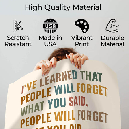 InkFlow Maya Angelou Inspirational Quote Wall Art - Motivational Print Poster for Home Décor, Living Rooms, Bedrooms, and Uplifting Spaces - 8x10 Unframed Wall Art - Infinity Beyond Crafts