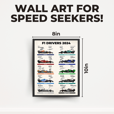 InkFlow Car Racing Poster - Sports Car Racing Art - Gift for Men, Women - Great Wall Decor for Garage, Living Room or Office - 8x10 UNFRAMED Wall Art - Infinity Beyond Crafts