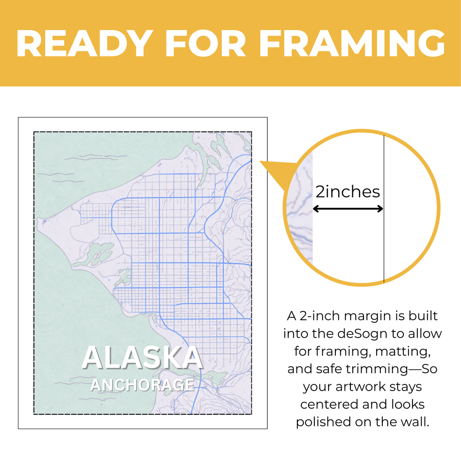 Personalized Anchorage Alaska Print – Custom City Map Poster and Canvas