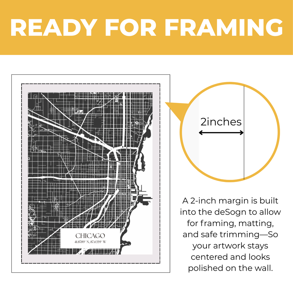 Personalized Chicago Illinois Map Print – Custom City Poster and Canvas