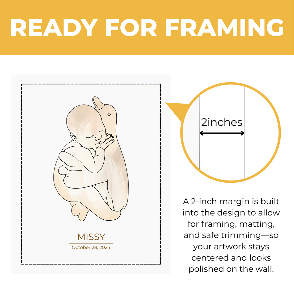 Personalized Custom Baby Print: Customized Birth Date Poster and Canvas