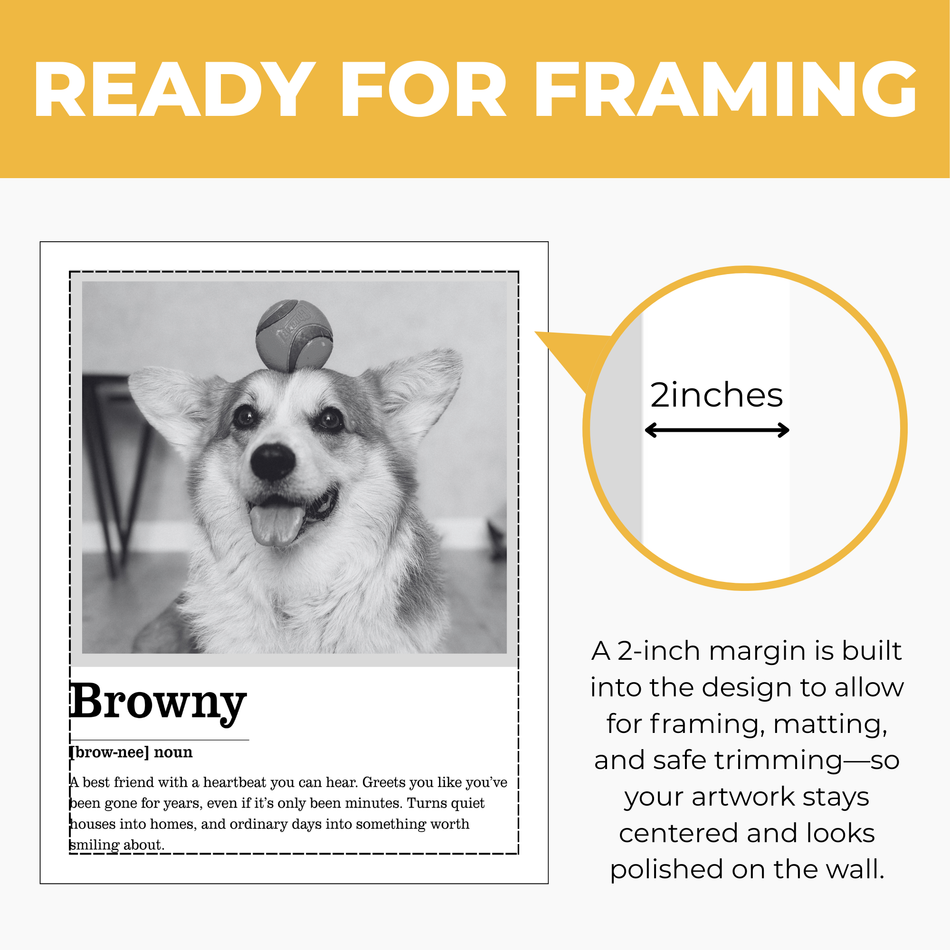 Pet Quote Print | Custom Dog Photo Definition Wall Art