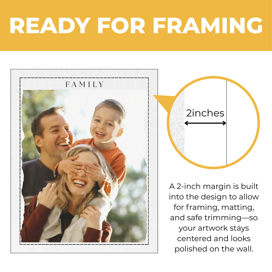 Family Love Print | Custom Family Photo Portrait Wall Art