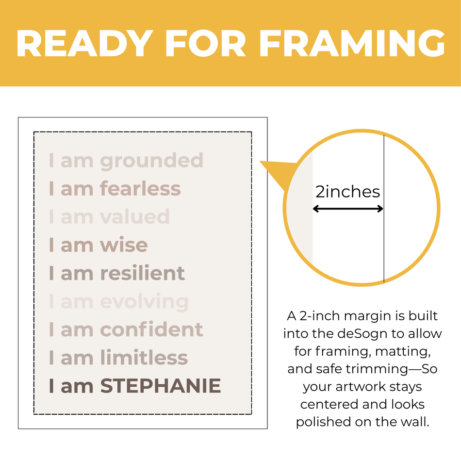 Personalized Affirmation Print - Custom Name Motivation Poster