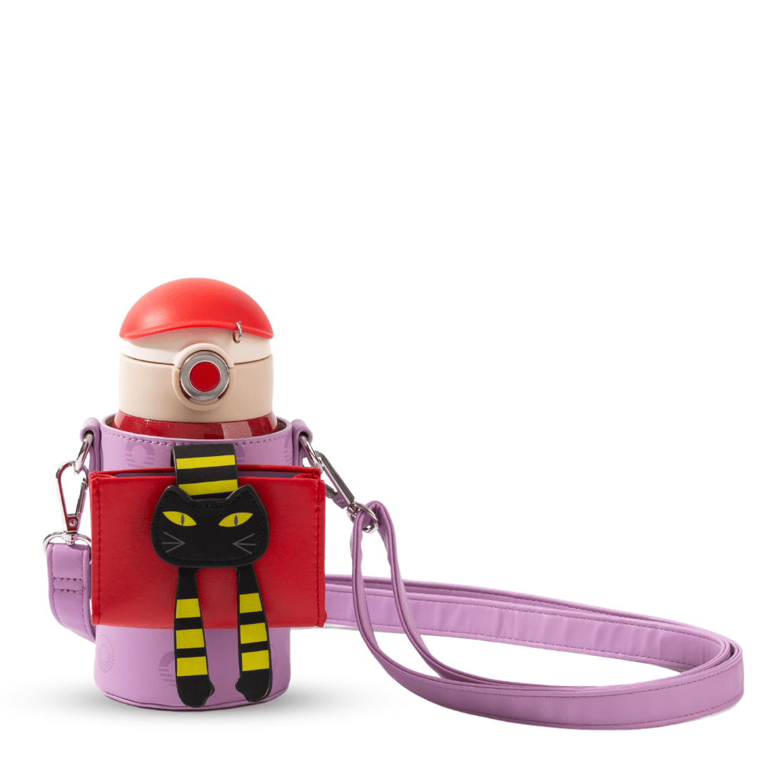 Lying Cat Thermos Cup  With Sleeve.