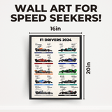 InkFlow Car Racing Poster - Sports Car Racing Art - Gift for Men, Women - Great Wall Decor for Garage, Living Room or Office - 8x10 UNFRAMED Wall Art - Infinity Beyond Crafts