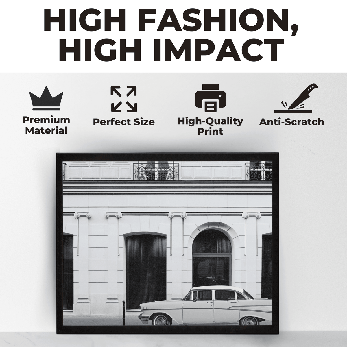 InkFlow Luxury Fashion Storefront Poster - High Fashion Art - Gift for Women, Fashionistas - Landscape Glamour Wall Decor for Bedroom, Living Room, Office - 14x11UNFRAMED Wall Art - Infinity Beyond Crafts