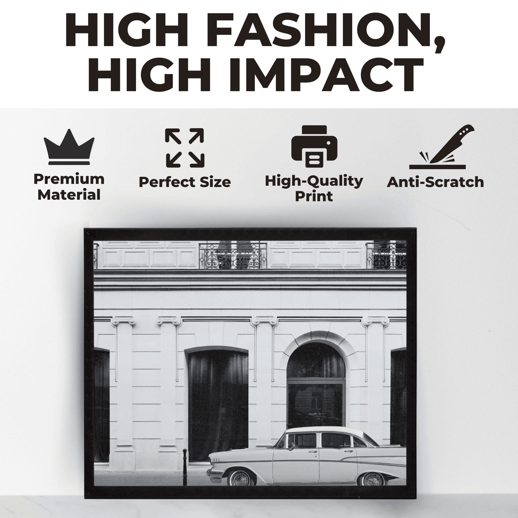 InkFlow Luxury Fashion Storefront Poster - High Fashion Art - Gift for Women, Fashionistas - Landscape Glamour Wall Decor for Bedroom, Living Room, Office - 14x11UNFRAMED Wall Art - Infinity Beyond Crafts