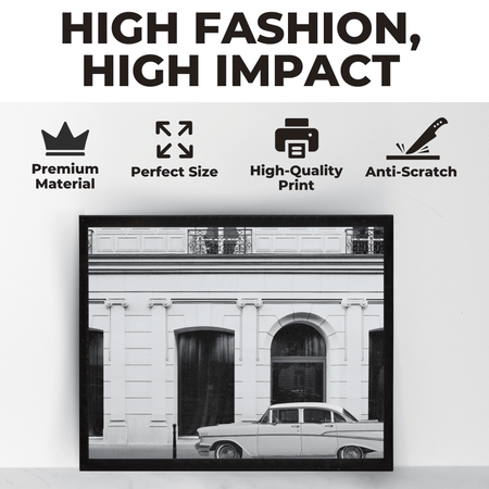 InkFlow Luxury Fashion Storefront Poster - High Fashion Art - Gift for Women, Fashionistas - Landscape Glamour Wall Decor for Bedroom, Living Room, Office - 14x11UNFRAMED Wall Art - Infinity Beyond Crafts