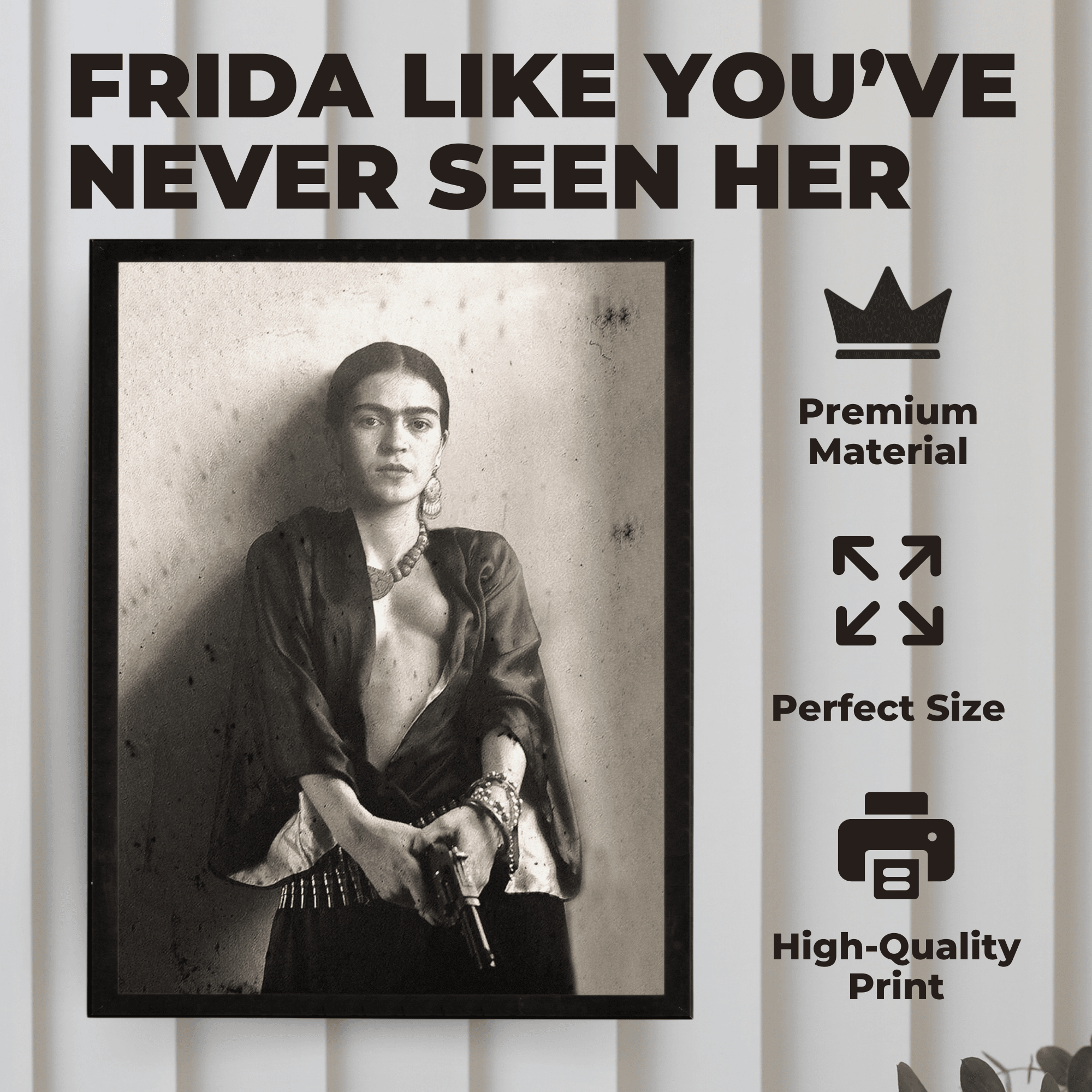 InkFlow Vintage Mexican Painter Self Portrait Poster - Retro Photography Art - Wall Art for Living Room, Bedroom, Office - Gift for Him & Her - 8x10 UNFRAMED Wall Art - Infinity Beyond Crafts