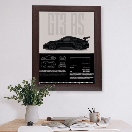 InkFlow Vintage Racing Car Poster - Classic Supercar Wall Art for Boys Bedroom, Living Room, Dorm - Ideal Print Decor for Car Enthusiasts - 8x10 Unframed Wall Art - Infinity Beyond Crafts
