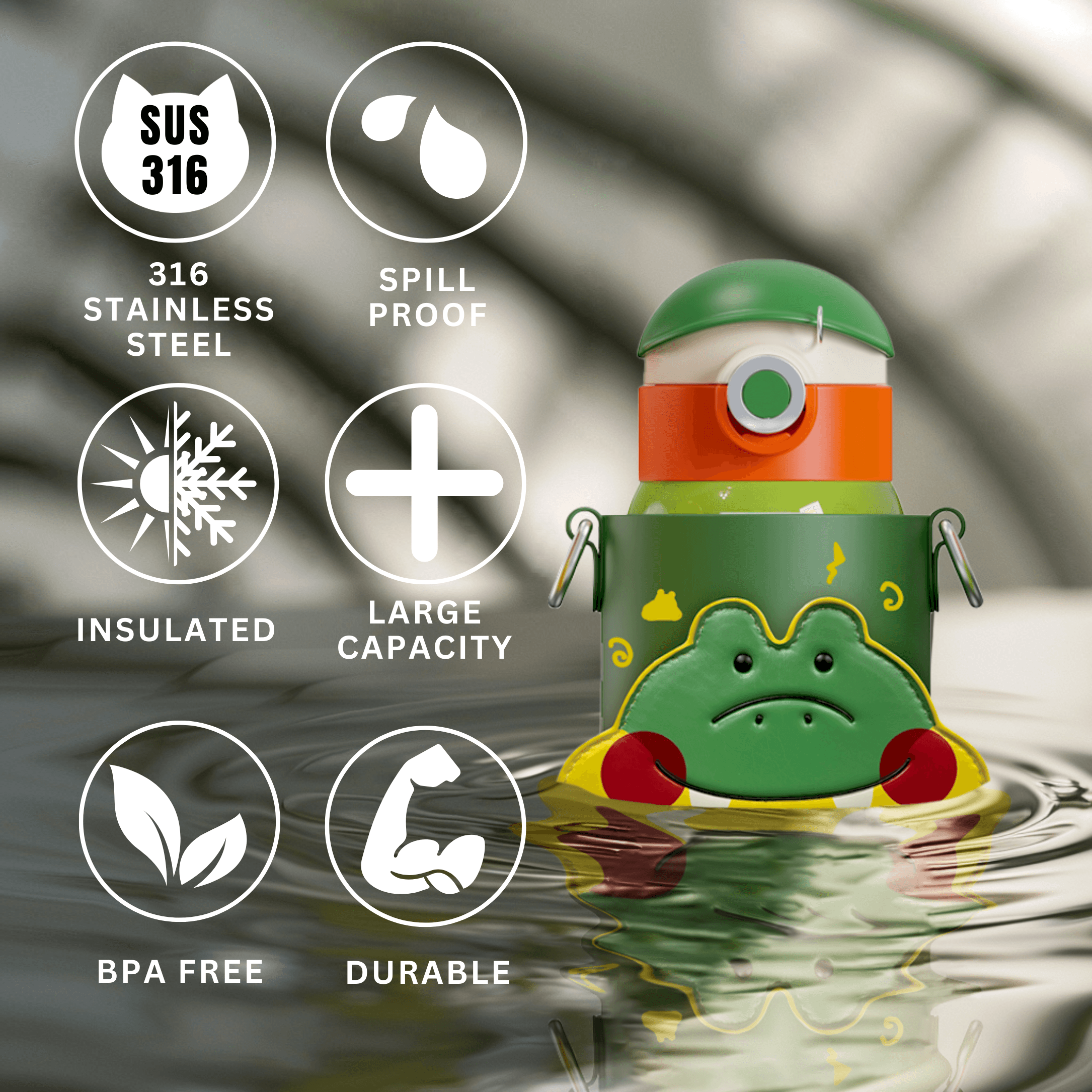 Animal Thermos Cup with Sleeve - Cocosmile Cups