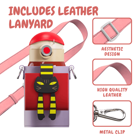 Lying Cat Thermos Cup  With Sleeve.