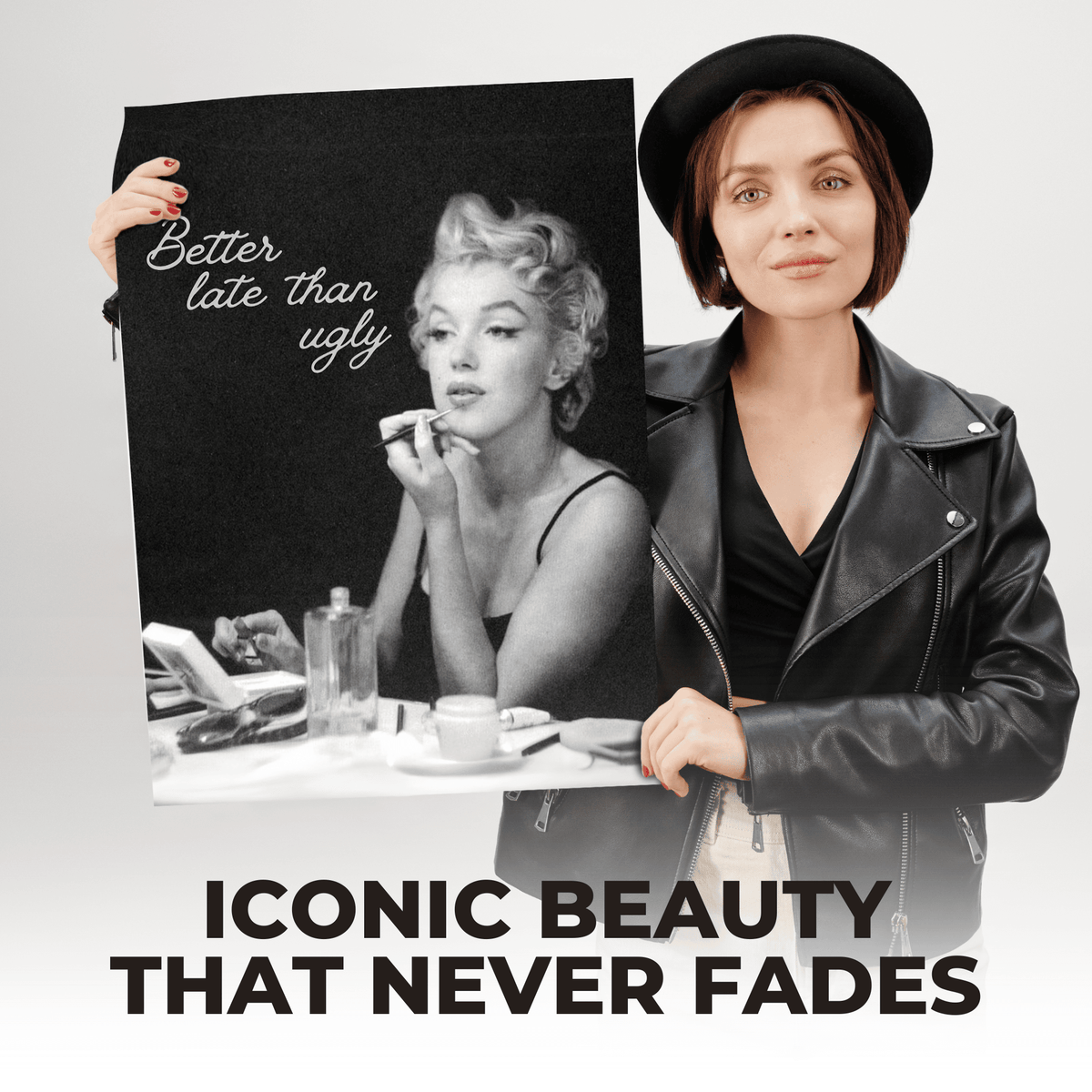 InkFlow Iconic Beauty Poster - Vintage Art - Pop Art - Graffiti Art - Retro Portrait Art - Timeless Style - Great Bedroom or Living Room Decor - 8x10 UNFRAMED Wall Art Visit the InkFlow Posters Store - Infinity Beyond Crafts